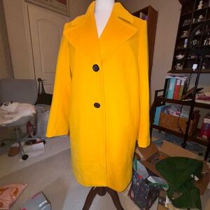 Mustard Yellow Wool Blend Coat size 14 Sam Edelman